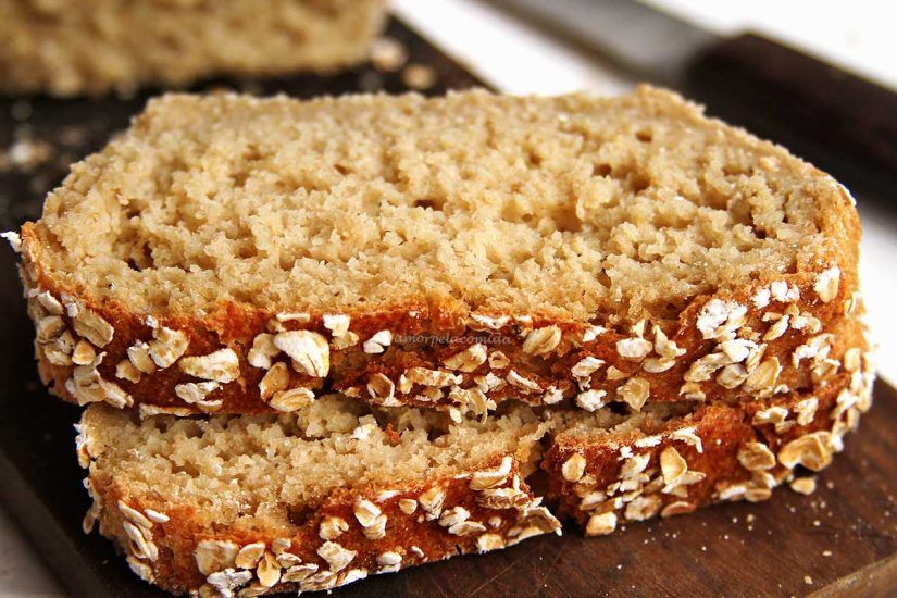 Pão de aveia fit.